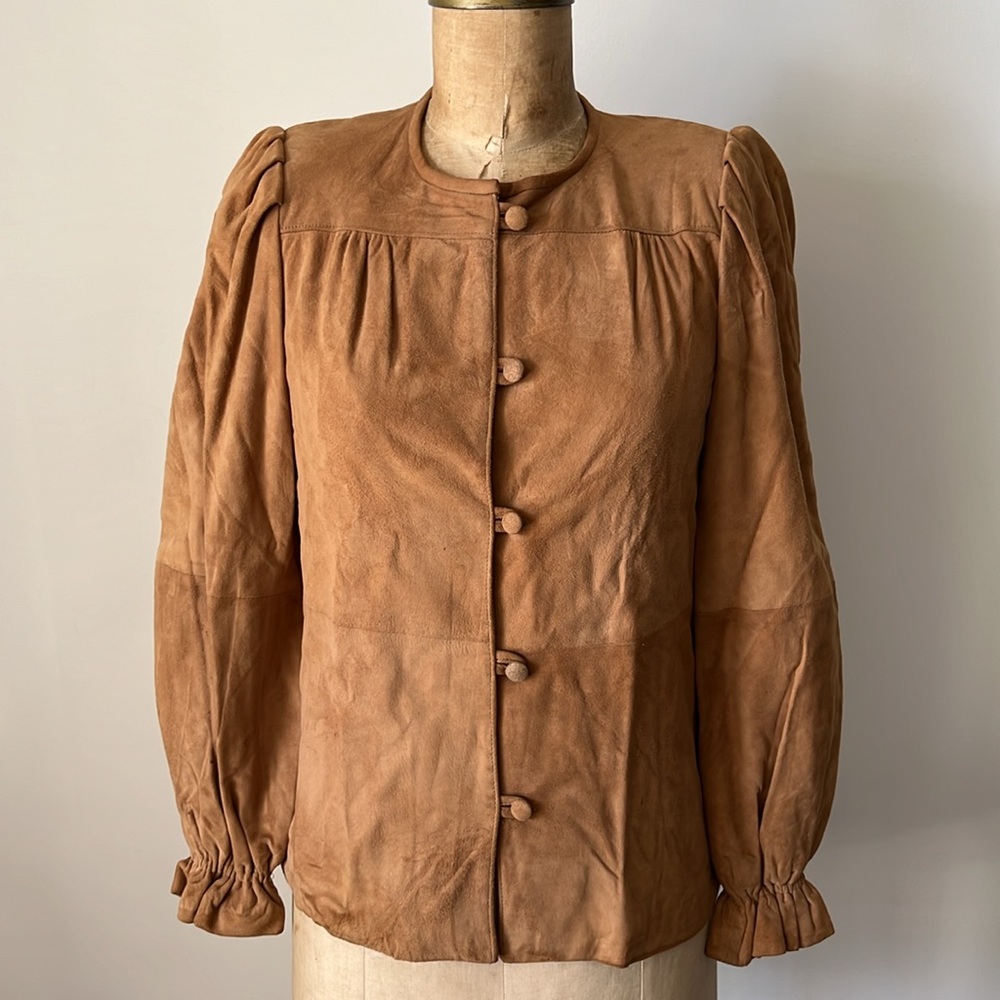 1980’s Vintage Suede Jacket & Pants Set - Picture 4 of 17
